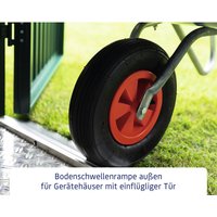 Ecostar Rampe, Länge: 172 cm, Metall, für Gerätehaus – silberfarben Ecostar Rampe, Länge: 172 cm, Metall, für Gerätehaus – silberfarben