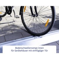 Ecostar Rampe, Länge: 109 cm, Metall, für Gerätehaus – silberfarben Ecostar Rampe, Länge: 109 cm, Metall, für Gerätehaus – silberfarben