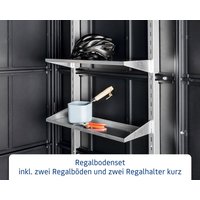 Ecostar Regal, Metall, für Gerätehaus – silberfarben Ecostar Regal, Metall, für Gerätehaus – silberfarben