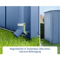 Ecostar Fallrohr, Länge: 193,6 cm, Metall, für Gerätehaus – blau Ecostar Fallrohr, Länge: 193,6 cm, Metall, für Gerätehaus – blau