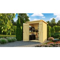 Mr. GARDENER Gartenhaus »Nyland«, Holz, BxHxT: 170 x 201 x 120 cm (Außenmaße) – beige Mr. GARDENER Gartenhaus »Nyland«, Holz, BxHxT: 170 x 201 x 120 cm (Außenmaße) – beige