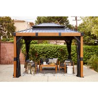 SOJAG Pavillon »Fontana Wood«, BxHxT: 363 x 310 x 298 cm, holzoptik – braun Rabatt: 20 % SOJAG Pavillon »Fontana Wood«, BxHxT: 363 x 310 x 298 cm, holzoptik – braun Rabatt: 20 %