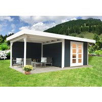 WOLFF FINNHAUS Gartenhaus »Relax«, Holz, BxHxT: 645 x 219 x 241 cm (Außenmaße) – grau WOLFF FINNHAUS Gartenhaus »Relax«, Holz, BxHxT: 645 x 219 x 241 cm (Außenmaße) – grau