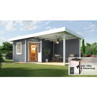 WEKA Saunahaus »SALO«, BxHxT: 646 x 237 x 338 cm – grau WEKA Saunahaus »SALO«, BxHxT: 646 x 237 x 338 cm – grau