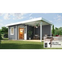 WEKA Saunahaus »SALO«, BxHxT: 646 x 237 x 338 cm – grau WEKA Saunahaus »SALO«, BxHxT: 646 x 237 x 338 cm – grau