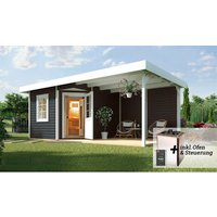 WEKA Saunahaus »SALO«, BxHxT: 646 x 237 x 338 cm – grau WEKA Saunahaus »SALO«, BxHxT: 646 x 237 x 338 cm – grau