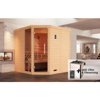 WEKA Massivholzsauna »KEMI«, BxHxT: 195 cm x 200 cm x 195 cm – braun WEKA Massivholzsauna »KEMI«, BxHxT: 195 cm x 200 cm x 195 cm – braun