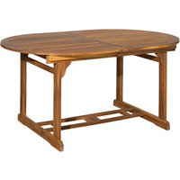 Möbilia Sitzgruppe, Akazie, geeignet für den Garten – braun Möbilia Sitzgruppe, Akazie, geeignet für den Garten – braun