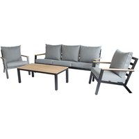 BELLAVISTA Loungeset »Lamego«, 5 Sitzplätze, Aluminium/Holz BELLAVISTA Loungeset »Lamego«, 5 Sitzplätze, Aluminium/Holz