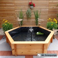 PROMADINO Hochteich, sechseckig, B x L: 145 x 128 cm – braun PROMADINO Hochteich, sechseckig, B x L: 145 x 128 cm – braun