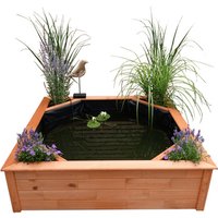 PROMADINO Hochteich, viereckig, B x L: 144 x 144 cm – braun PROMADINO Hochteich, viereckig, B x L: 144 x 144 cm – braun