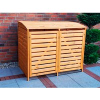 PROMADINO Mülltonnenbox »Vario III«, aus Kiefernholz, 92x122x148cm (BxHxT), 480 Liter – braun PROMADINO Mülltonnenbox »Vario III«, aus Kiefernholz, 92x122x148cm (BxHxT), 480 Liter – braun