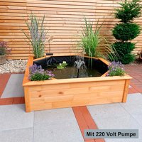 PROMADINO Hochteich, BxHxL: 144 x 40 x 144 cm, Kiefernholz – braun PROMADINO Hochteich, BxHxL: 144 x 40 x 144 cm, Kiefernholz – braun