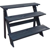 PROMADINO Blumentreppe, BxH: 78 x 62 cm, Kiefernholz, anthrazit – grau PROMADINO Blumentreppe, BxH: 78 x 62 cm, Kiefernholz, anthrazit – grau