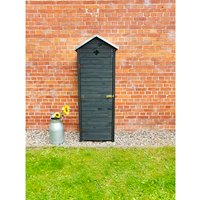 PROMADINO Geräteschrank »Babylon«, BxHxT: 78 x 194,5 x 49,5 cm, anthrazit, Holz – grau PROMADINO Geräteschrank »Babylon«, BxHxT: 78 x 194,5 x 49,5 cm, anthrazit, Holz – grau