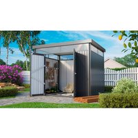 PERGART Gerätehaus »Rheinfelden«, Metall, BxHxT: 276 x 226 x 245 cm (Außenmaße inkl. Dachüberstand) – grau PERGART Gerätehaus »Rheinfelden«, Metall, BxHxT: 276 x 226 x 245 cm (Außenmaße inkl. Dachüberstand) – grau