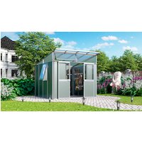 VITAVIA Gerätehaus »Kosmos«, Metall, BxHxT: 267 x 242,3 x 295 cm (Außenmaße inkl. Dachüberstand) – silberfarben Rabatt: 18 % VITAVIA Gerätehaus »Kosmos«, Metall, BxHxT: 267 x 242,3 x 295 cm (Außenmaße inkl. Dachüberstand) – silberfarben Rabatt: 18 %