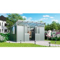 VITAVIA Gerätehaus »Kosmos«, Metall, BxHxT: 392,8 x 242,3 x 295 cm (Außenmaße inkl. Dachüberstand) – silberfarben Rabatt: 18 % VITAVIA Gerätehaus »Kosmos«, Metall, BxHxT: 392,8 x 242,3 x 295 cm (Außenmaße inkl. Dachüberstand) – silberfarben Rabatt: 18 %