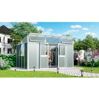 VITAVIA Gerätehaus »Kosmos«, Metall, BxHxT: 392,8 x 242,3 x 295 cm (Außenmaße inkl. Dachüberstand) – weiss Rabatt: 18 % VITAVIA Gerätehaus »Kosmos«, Metall, BxHxT: 392,8 x 242,3 x 295 cm (Außenmaße inkl. Dachüberstand) – weiss Rabatt: 18 %