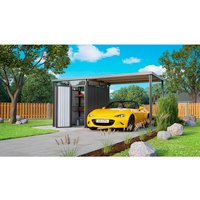 PERGART Gerätehaus »Rheinfelden«, Metall, BxHxT: 490 x 226 x 245 cm (Außenmaße inkl. Dachüberstand) – grau PERGART Gerätehaus »Rheinfelden«, Metall, BxHxT: 490 x 226 x 245 cm (Außenmaße inkl. Dachüberstand) – grau