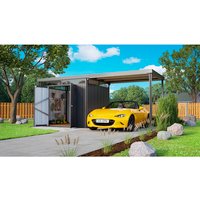 PERGART Gerätehaus »Rheinfelden«, Metall, BxHxT: 576 x 226 x 245 cm (Außenmaße inkl. Dachüberstand) – grau PERGART Gerätehaus »Rheinfelden«, Metall, BxHxT: 576 x 226 x 245 cm (Außenmaße inkl. Dachüberstand) – grau