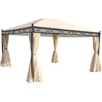MVG Pergola »MVG-HA014«, 4 x 3 m, 7-cm-Stahl-gestell mit Seitenwand und Moskitonetz – weiss Rabatt: 25 % MVG Pergola »MVG-HA014«, 4 x 3 m, 7-cm-Stahl-gestell mit Seitenwand und Moskitonetz – weiss Rabatt: 25 %