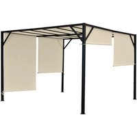 MVG Pergola »MVG-HA016«, 4 x 4 m, 6-cm-Stahl-Gestell, Schiebedach – weiss MVG Pergola »MVG-HA016«, 4 x 4 m, 6-cm-Stahl-Gestell, Schiebedach – weiss
