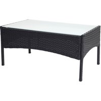 MVG Gartentisch »MVG-HA028«, 38 x 79 x 48 cm, Glasplatte – schwarz MVG Gartentisch »MVG-HA028«, 38 x 79 x 48 cm, Glasplatte – schwarz