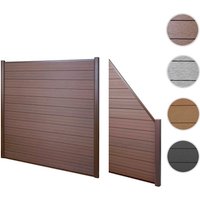 MVG WPC-Sichtschutz »MVG-HA018«, 1x Basiselement + 1x Erweiterungselement schräg – braun MVG WPC-Sichtschutz »MVG-HA018«, 1x Basiselement + 1x Erweiterungselement schräg – braun