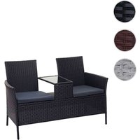 MVG Loungeset »MVG-E24«, Stahl/Glas/Kunststoff, 2-Sitzer, BxHxT: 132 x 84 x 55 cm – schwarz MVG Loungeset »MVG-E24«, Stahl/Glas/Kunststoff, 2-Sitzer, BxHxT: 132 x 84 x 55 cm – schwarz