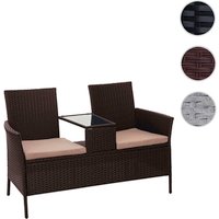 MVG Loungeset »MVG-E24«, Stahl/Kunststoff, 2-Sitzer, BxHxT: 132 x 84 x 55 cm – braun MVG Loungeset »MVG-E24«, Stahl/Kunststoff, 2-Sitzer, BxHxT: 132 x 84 x 55 cm – braun