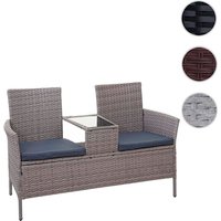 MVG Loungeset »MVG-E24«, Stahl/Kunststoff, 2-Sitzer, BxHxT: 132 x 84 x 55 cm – grau MVG Loungeset »MVG-E24«, Stahl/Kunststoff, 2-Sitzer, BxHxT: 132 x 84 x 55 cm – grau