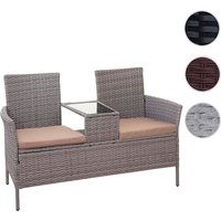 MVG Loungeset »MVG-E24«, Stahl/Kunststoff, 2-Sitzer, BxHxT: 132 x 84 x 55 cm – grau MVG Loungeset »MVG-E24«, Stahl/Kunststoff, 2-Sitzer, BxHxT: 132 x 84 x 55 cm – grau