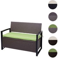 MVG Sitzbank mit Sitzkissen »MVG-F39«, Stahl/Kunststoff, 2-Sitzer, BxHxT: 117 x 87 x 57 cm – schwarz MVG Sitzbank mit Sitzkissen »MVG-F39«, Stahl/Kunststoff, 2-Sitzer, BxHxT: 117 x 87 x 57 cm – schwarz