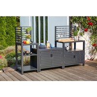 SIENA GARDEN Outdoor-Küche »Texas«, LxB: 168 x 90 cm, Aluminium, rechteckig, anthrazit – grau Rabatt: 14 % SIENA GARDEN Outdoor-Küche »Texas«, LxB: 168 x 90 cm, Aluminium, rechteckig, anthrazit – grau Rabatt: 14 %