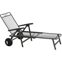SIENA GARDEN Rollliege »Elda«, LxBxH: 195 x 82 x 57 cm, Stahl – grau SIENA GARDEN Rollliege »Elda«, LxBxH: 195 x 82 x 57 cm, Stahl – grau