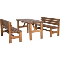 FUN STAR Gartenmöbelset »Tessin «, 3er-Set, Kiefernholz – braun FUN STAR Gartenmöbelset »Tessin «, 3er-Set, Kiefernholz – braun