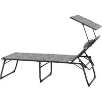 SIENA GARDEN Campingliege »Natura«, Alugestell, Polyester, grau SIENA GARDEN Campingliege »Natura«, Alugestell, Polyester, grau