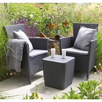 ALLIBERT Gartenmöbelset »Iowa«, Kunststoff, 3-teilig – grau ALLIBERT Gartenmöbelset »Iowa«, Kunststoff, 3-teilig – grau