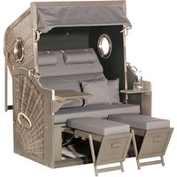 SUNNY SMART Strandkorb »Rustikal«, BxHxT: 135 x 165 x 90 cm, anthrazit – grau SUNNY SMART Strandkorb »Rustikal«, BxHxT: 135 x 165 x 90 cm, anthrazit – grau