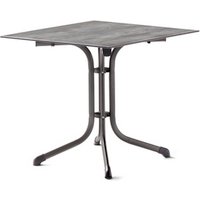 SIEGER Klapptisch, LxB: 80 x 80 cm, Polytec®, quadratisch – grau SIEGER Klapptisch, LxB: 80 x 80 cm, Polytec®, quadratisch – grau