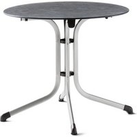 SIEGER Klapptisch, LxB: 85 x 85 cm, Polytec®, rund – grau SIEGER Klapptisch, LxB: 85 x 85 cm, Polytec®, rund – grau