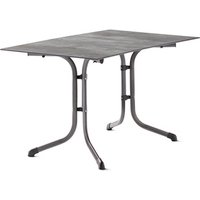 SIEGER Klapptisch, LxB: 90 x 140 cm, Polytec®, rechteckig – grau SIEGER Klapptisch, LxB: 90 x 140 cm, Polytec®, rechteckig – grau