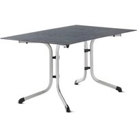 SIEGER Klapptisch, LxB: 90 x 140 cm, Polytec®, rechteckig – grau SIEGER Klapptisch, LxB: 90 x 140 cm, Polytec®, rechteckig – grau