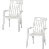 SIEGER Stapelsessel »Palma«, Kunststoff, 2-teilig – weiss SIEGER Stapelsessel »Palma«, Kunststoff, 2-teilig – weiss