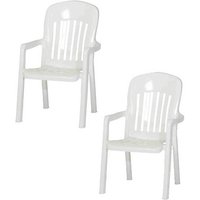 SIEGER Stapelsessel »Comtesse«, Kunststoff, 2-teilig – weiss SIEGER Stapelsessel »Comtesse«, Kunststoff, 2-teilig – weiss