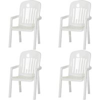 SIEGER Stapelsessel »Comtesse«, 4er-Set, Kunststoff – weiss SIEGER Stapelsessel »Comtesse«, 4er-Set, Kunststoff – weiss