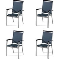 Sieger EXCLUSIV Stapelsessel »Royal«, 4er-Set, Aluminium – grau Sieger EXCLUSIV Stapelsessel »Royal«, 4er-Set, Aluminium – grau