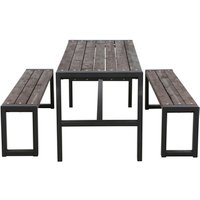 FUN STAR Gartenbank »Tirol«, 3er-Set, Stahl – braun FUN STAR Gartenbank »Tirol«, 3er-Set, Stahl – braun