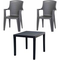 PROGARDEN Gartenmöbelset »Eden«, Kunststoff, 3-teilig – grau Rabatt: 25 % PROGARDEN Gartenmöbelset »Eden«, Kunststoff, 3-teilig – grau Rabatt: 25 %